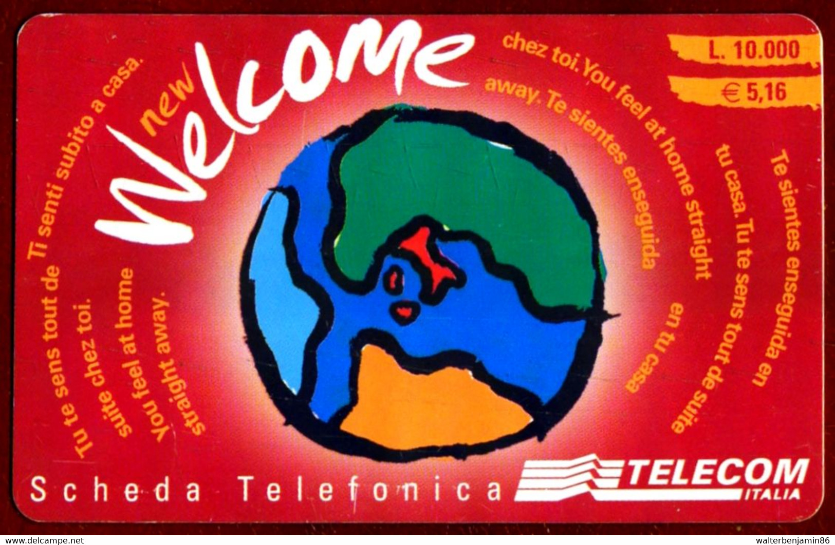 C&C 6126 SCHEDA TELEFONICA USATA WELCOME VINACCIA WCT - 2^A QUALITÀ - Öff. Diverse TK