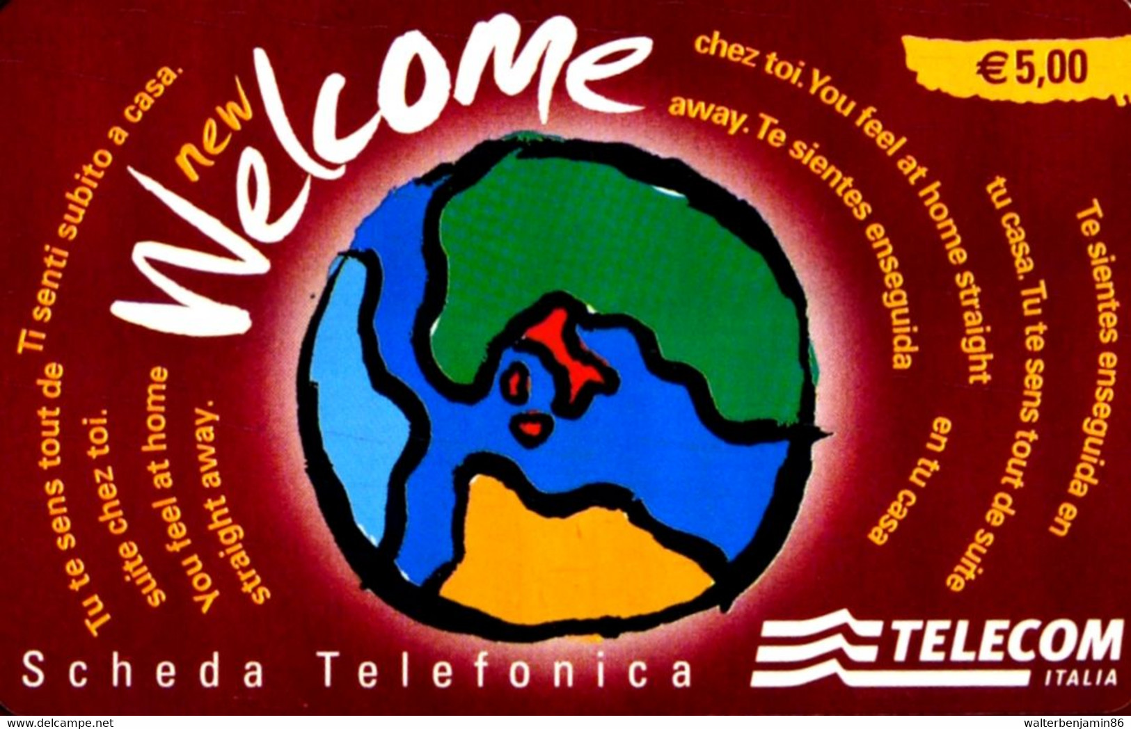 C&C 6155 SCHEDA TELEFONICA USATA WELCOME VINACCIA WEQ - Öff. Diverse TK