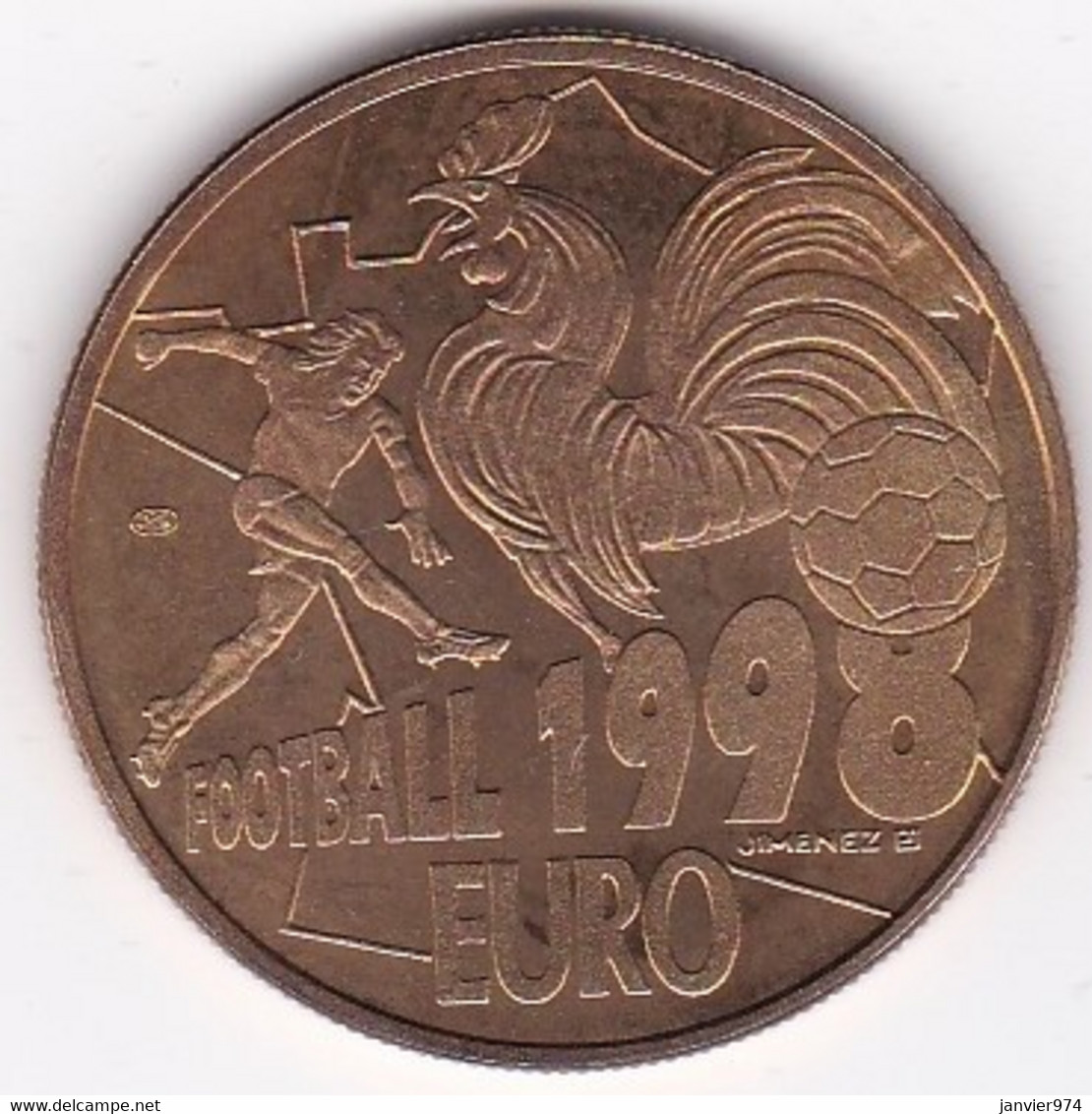 Essai 10 Euro 1998, FOOTBALL, Dans Sa Capsule,  Bronze Florentin, En FDC - Essays & Proofs