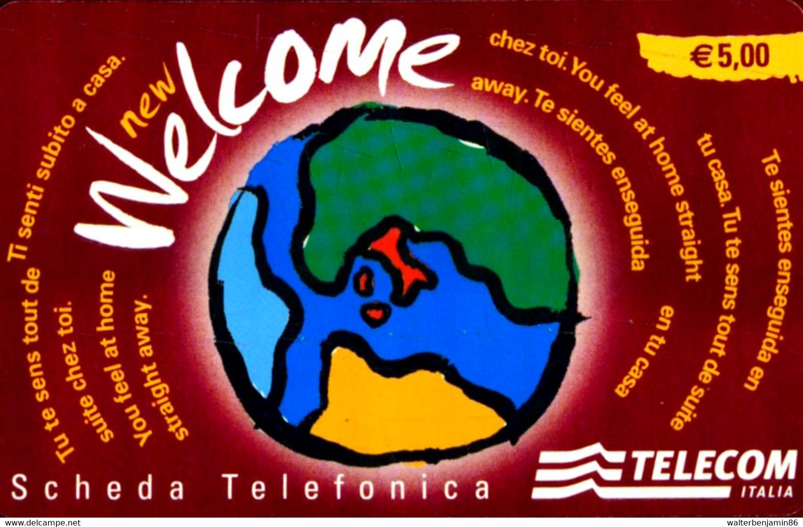 C&C 6154 SCHEDA TELEFONICA USATA WELCOME VINACCIA WEP - Öff. Diverse TK