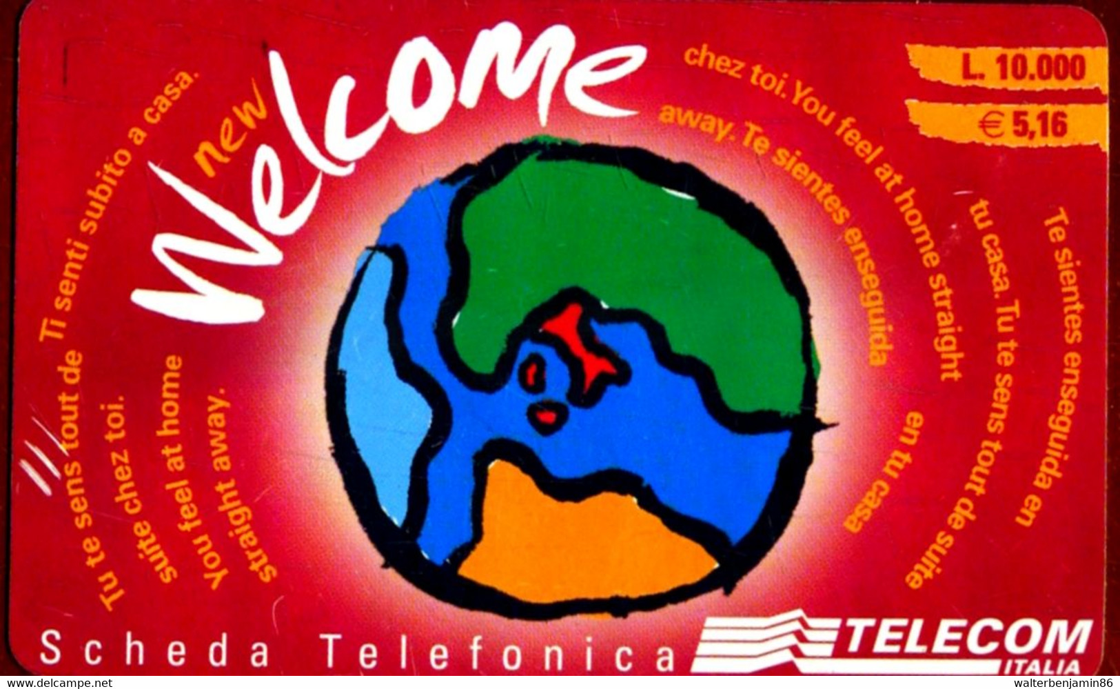 C&C 6118 SCHEDA TELEFONICA USATA WELCOME VINACCIA WCL 2^A QUALITÀ (PIEGA) - Öff. Diverse TK