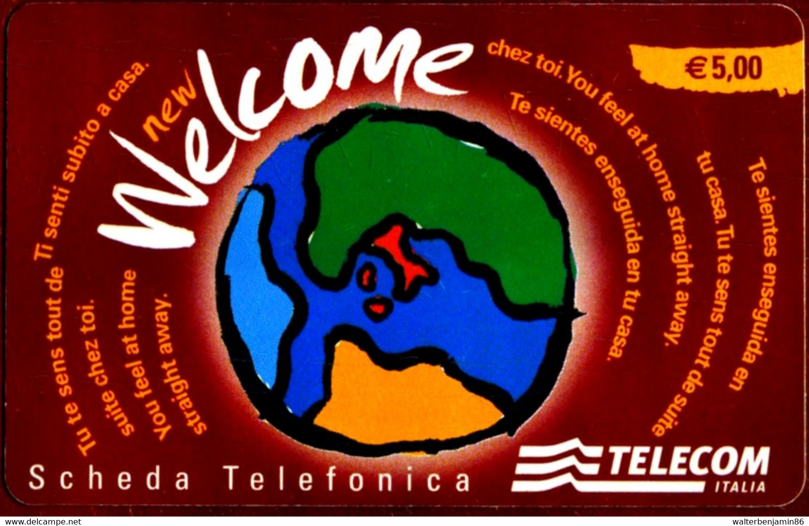 C&C 6149 SCHEDA TELEFONICA USATA WELCOME VINACCIA WEI - Öff. Diverse TK