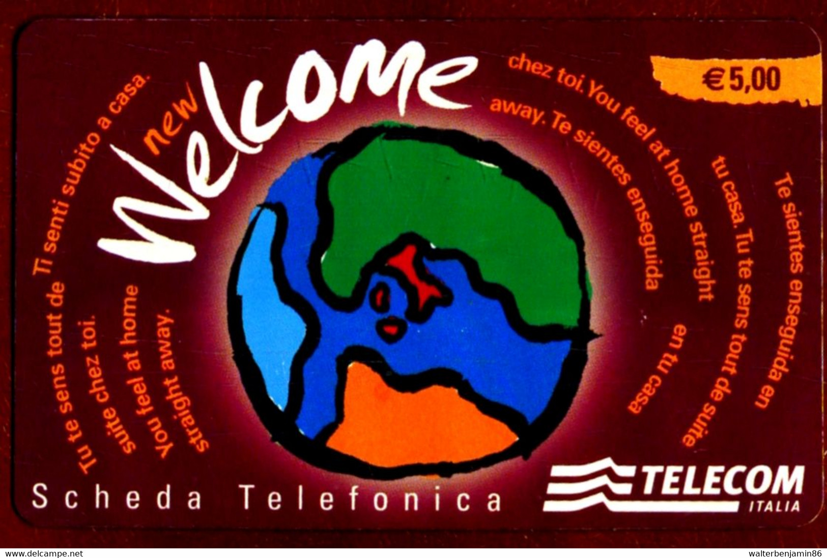 C&C 6151 SCHEDA TELEFONICA USATA WELCOME VINACCIA WEM - Öff. Diverse TK