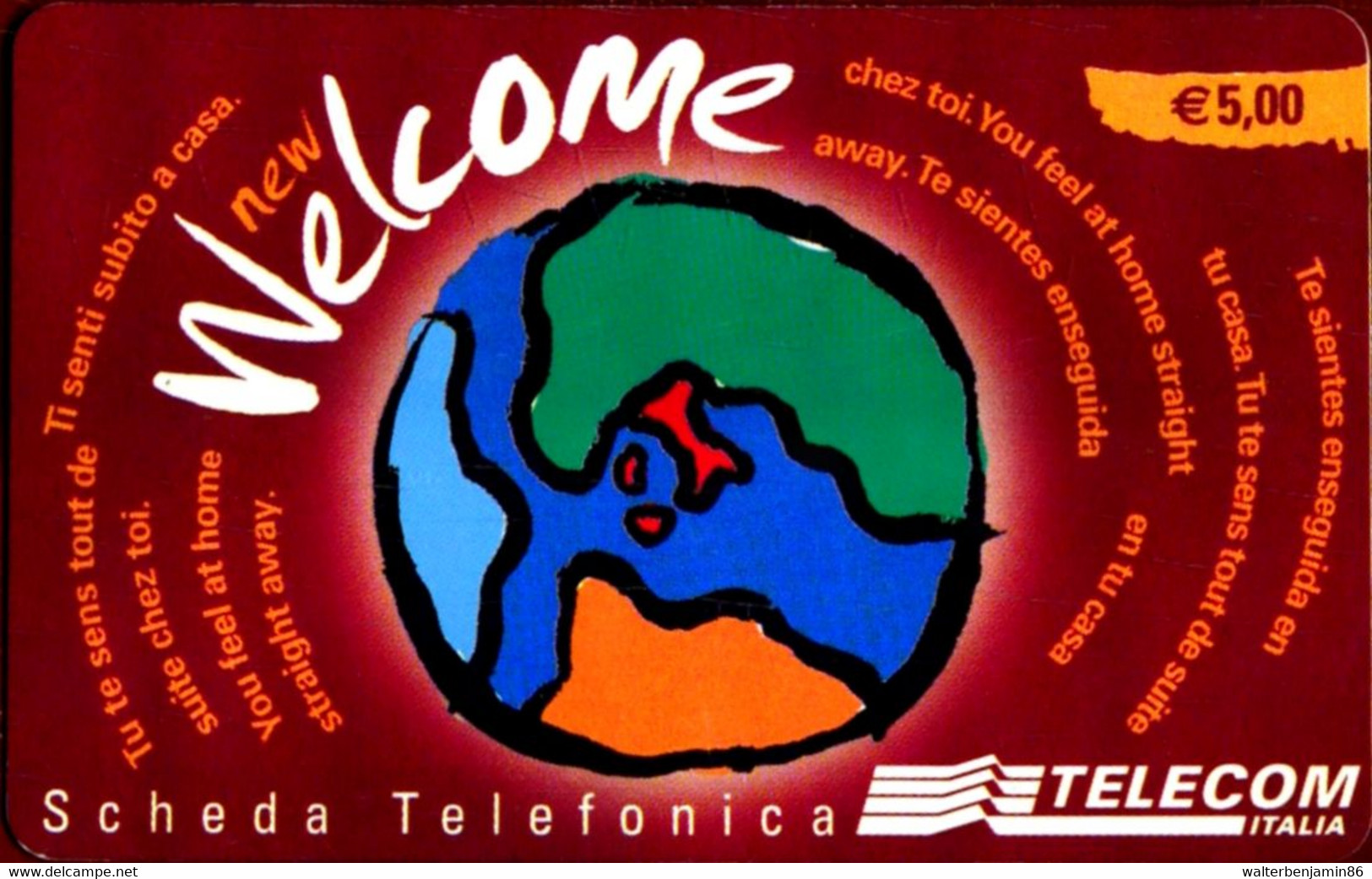 C&C 6142 SCHEDA TELEFONICA USATA WELCOME VINACCIA WEB - Öff. Diverse TK