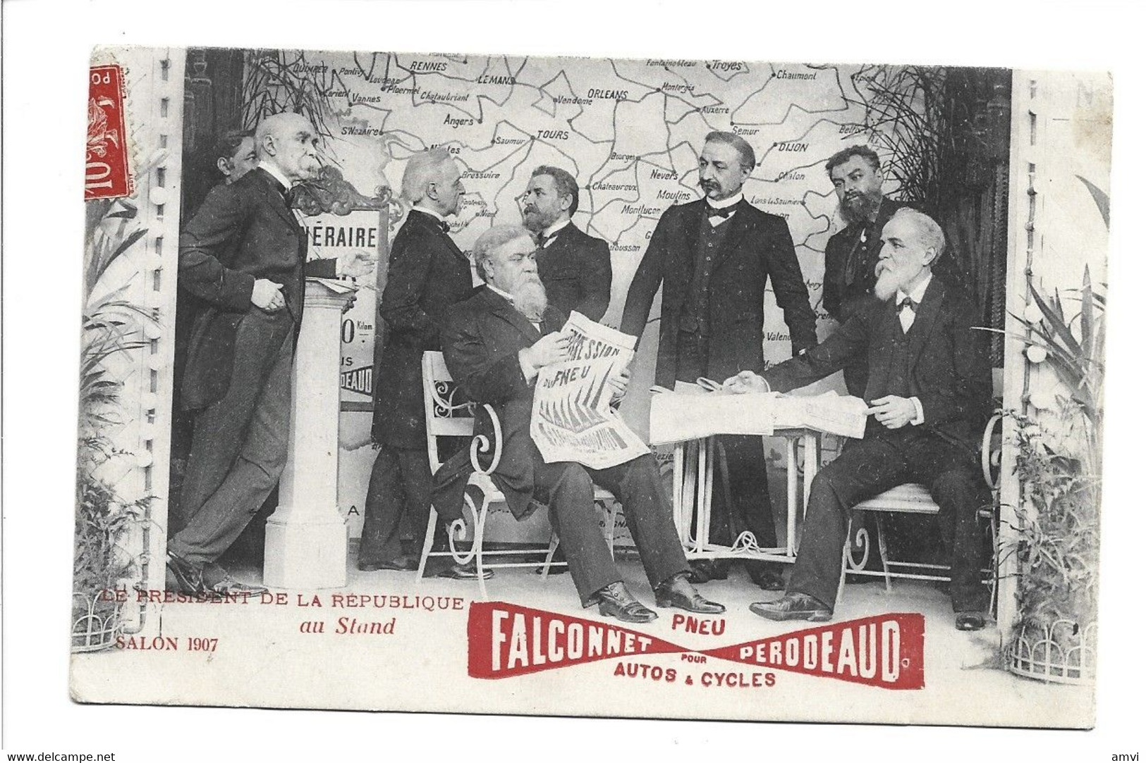 22- 4 - 936 Salon De L'AUTO - 1907. Au Stand FALCONNET-PERODEAUD. Le Président De La République - Other & Unclassified