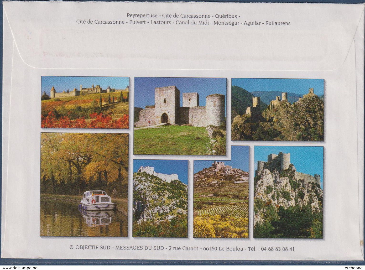 Enveloppe Illustrée Pays Cathare, Massif Des Corbières, Couiza 22.05.02 Timbre 3487 L'Orque - Non Classés