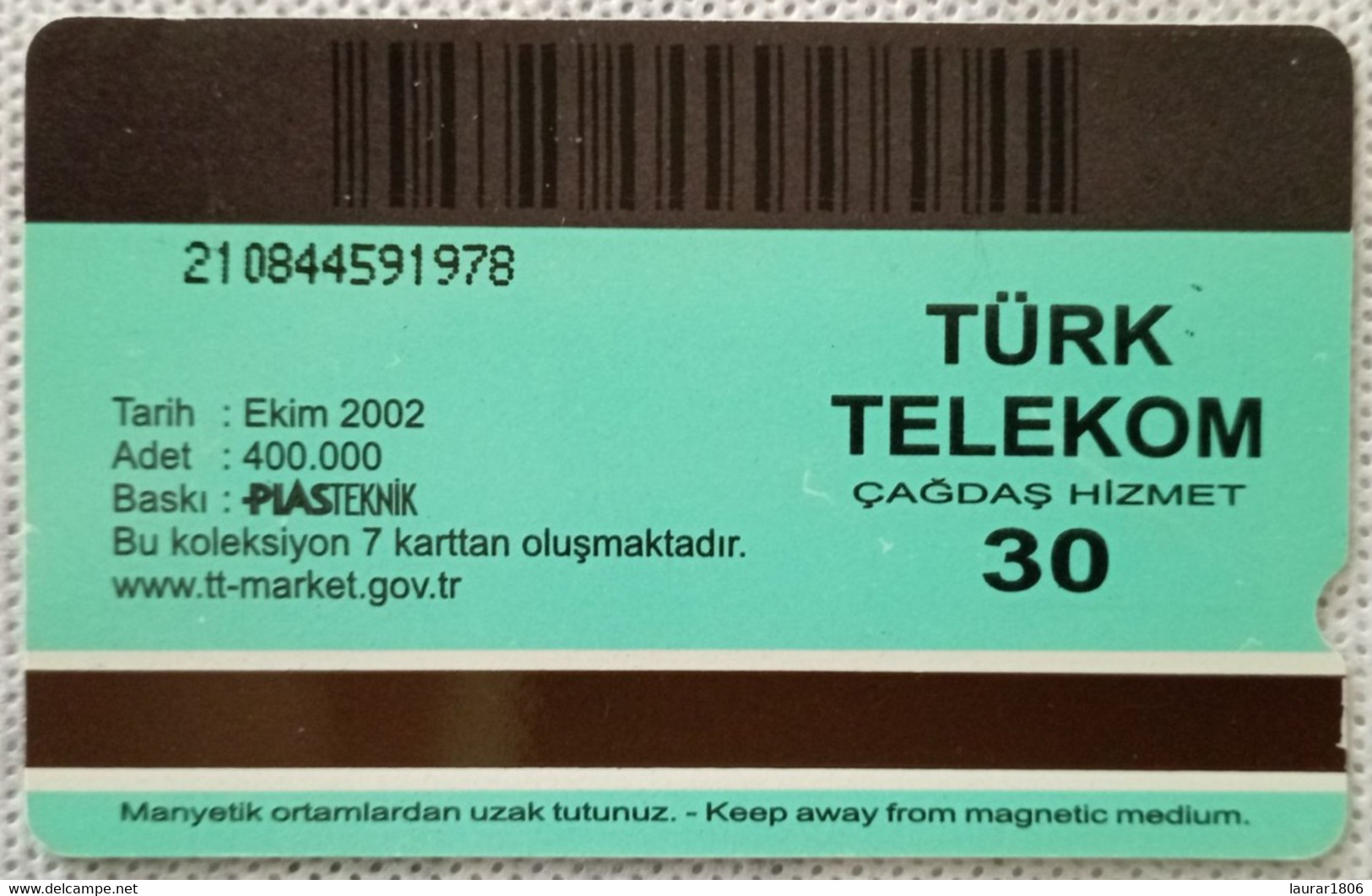 TELECARTE PHONECARD MAGNETIQUE TURQUIE - TÜRK TELEKOM - Maisons Anatoliennes / Heurtoir De Porte - 30 U - 2002 - EC - Türkei