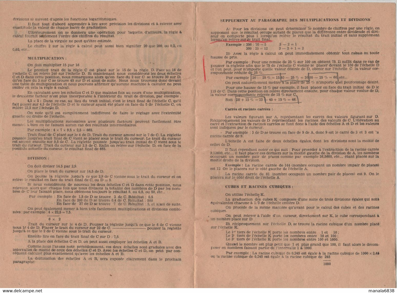 La Règle à Calcul De Poche Système Rietz Pontarlier - Otros & Sin Clasificación