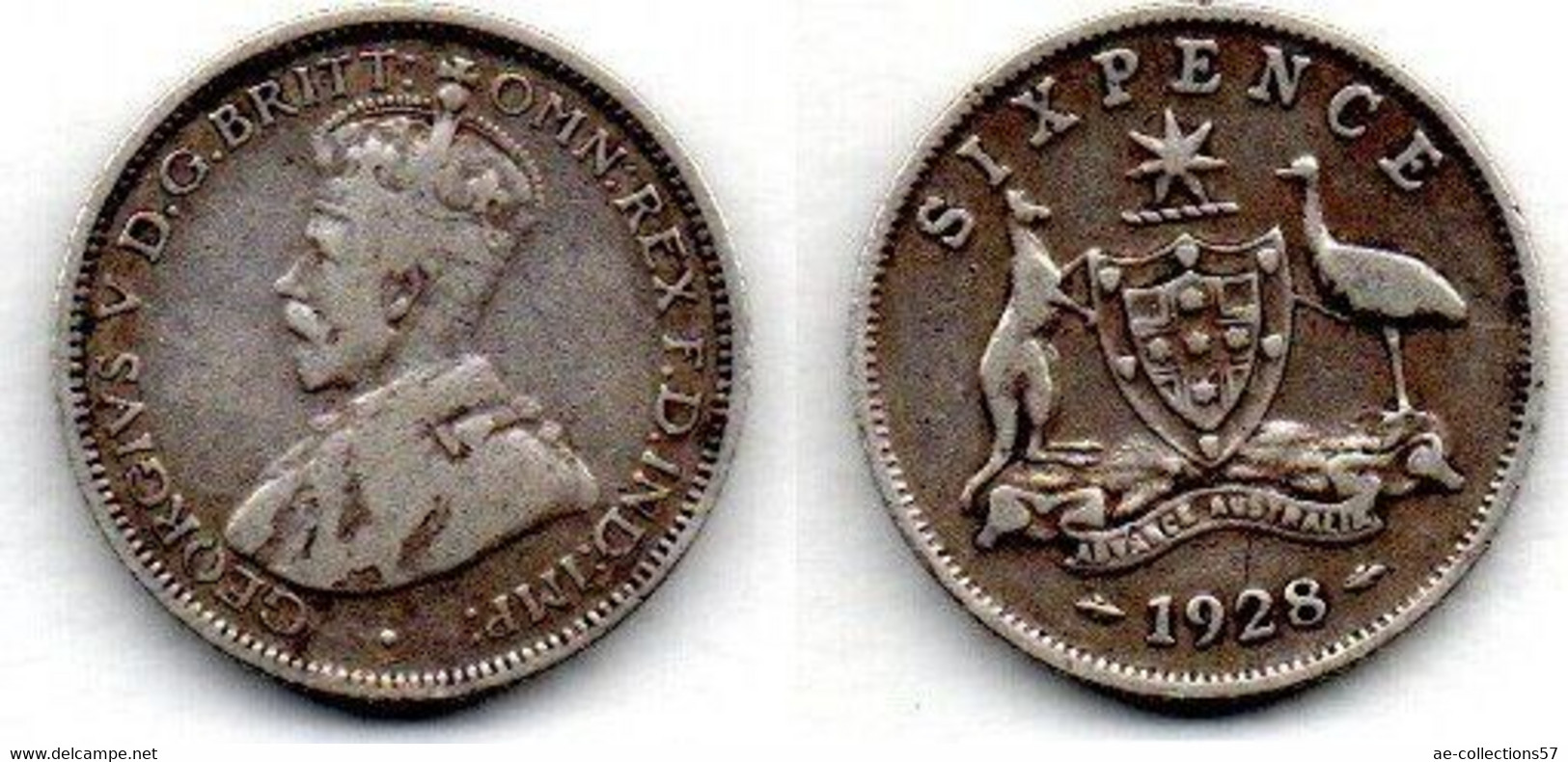 Australie -  6 Pence 1928 TB - Victoria