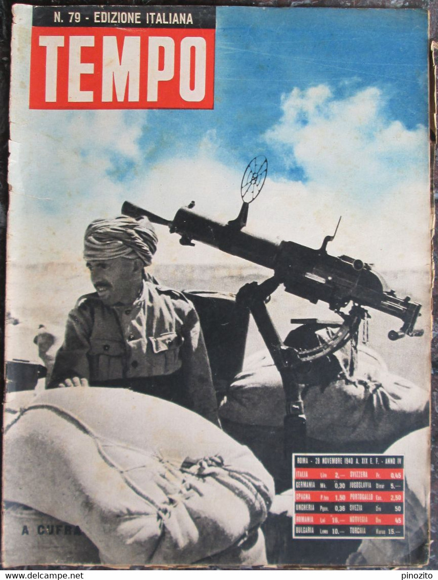 TEMPO 79 1940 Guerra Cufra Alida Valli Massimo Serato Ada Negri Francia Grecia - Oorlog 1939-45