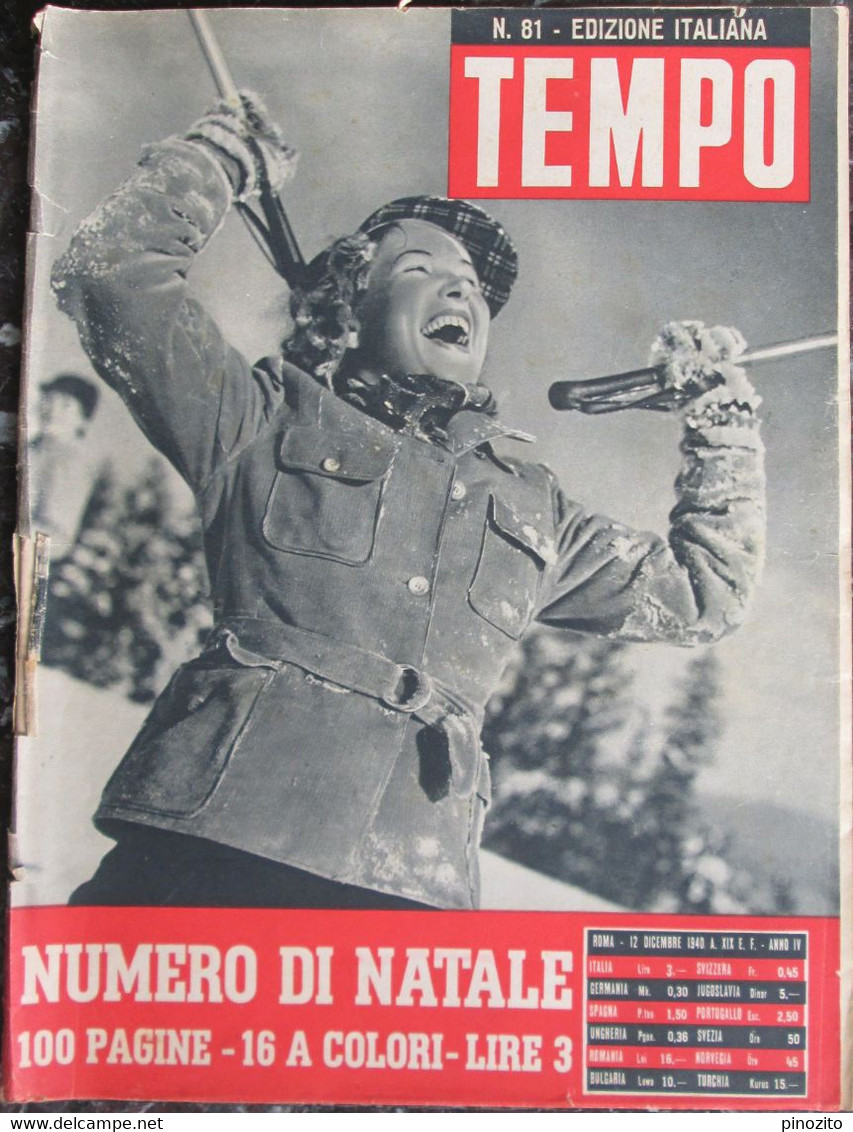 TEMPO 81 1940 Guerra Germania Adolf Hitler Ugo Ceseri Liliana Aldi Autarchia - War 1939-45