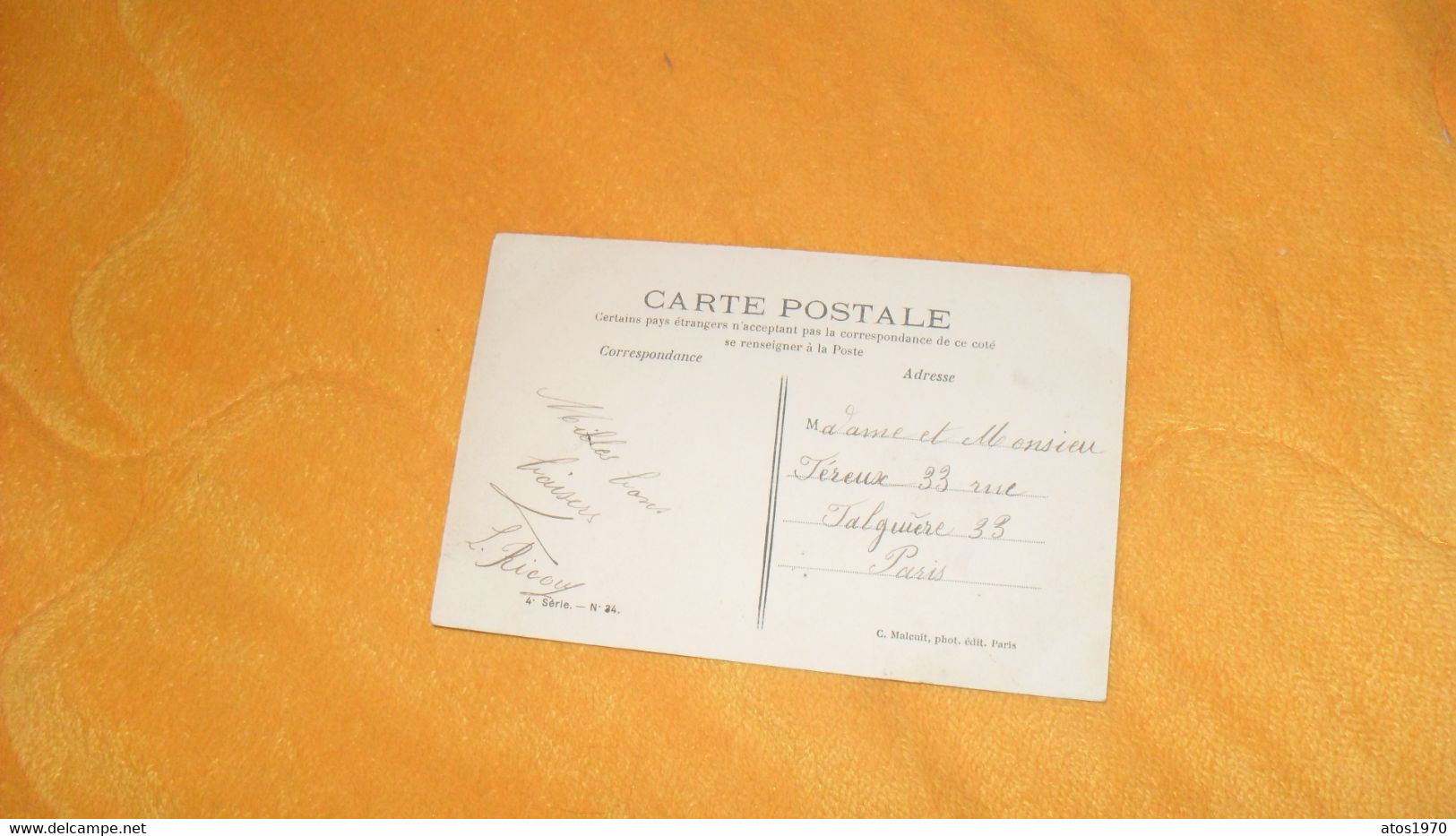 CARTE POSTALE ANCIENNE CIRCULEE DATE ?../ LE DEPART POUR LE LABOUR..CACHET + TIMBRE - Attelages