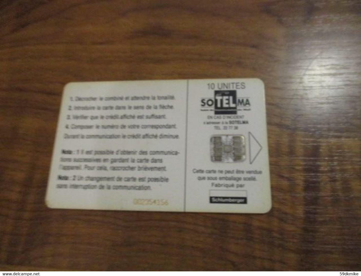 Télécarte Phonecard MALI - 10 Unités - SOTELMA - Malí