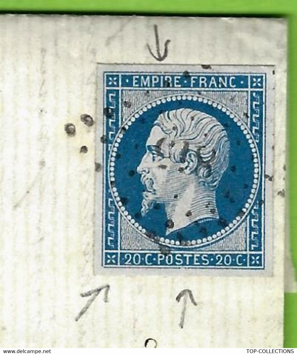 1859  TIMBRE EMPIRE Non Dentelé PETITS CHIFFRES 815 CHATILLON SUR SEINE COTE D OR  Pour Epinac - 1849-1876: Klassik