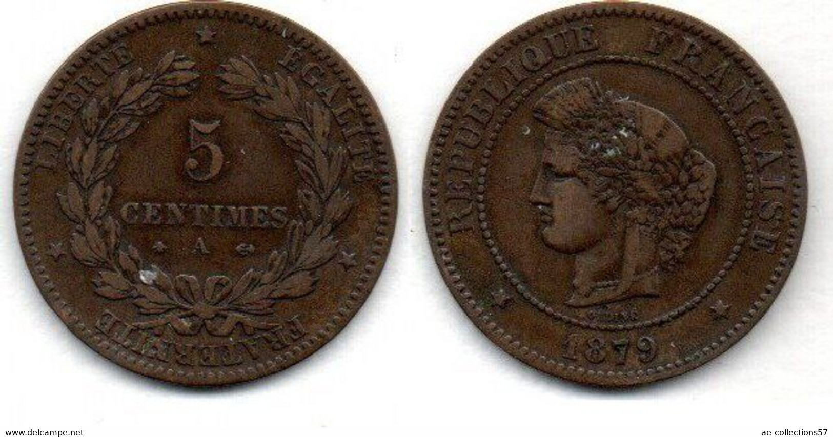 5 Centimes 1879 A TTB - Other & Unclassified