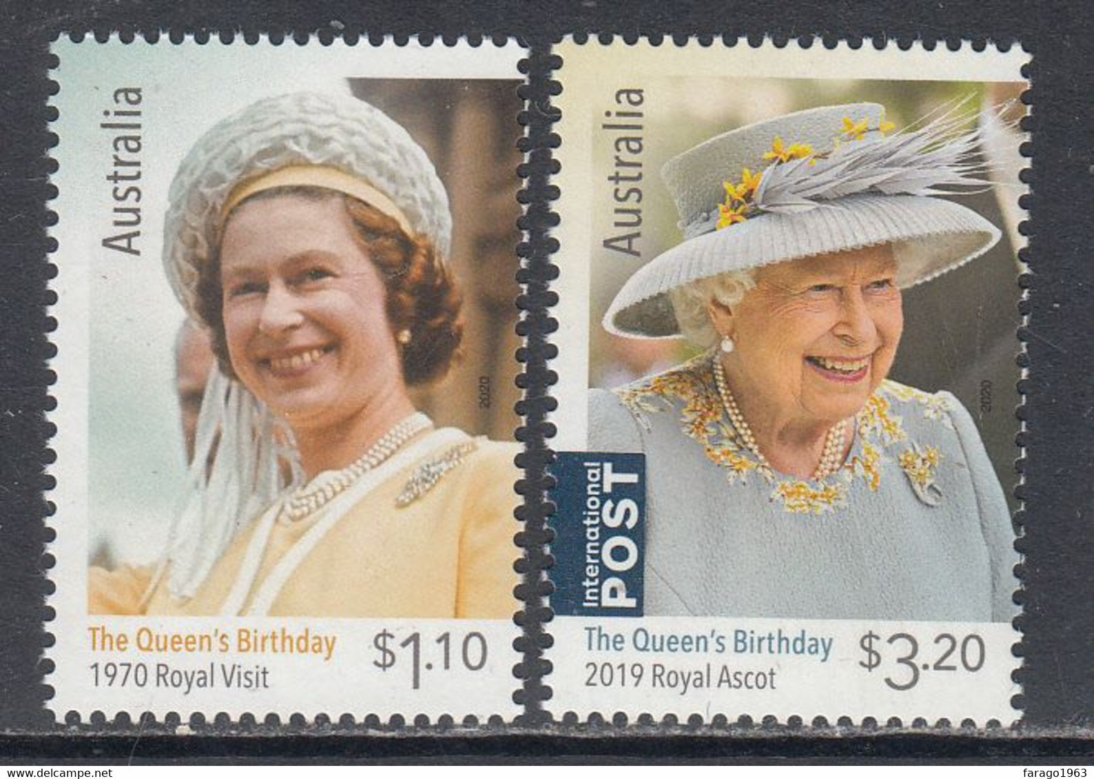 2020 Australia Queen's Birthday Complete Set Of 2 MNH @ BELOW FACE VALUE - Ungebraucht