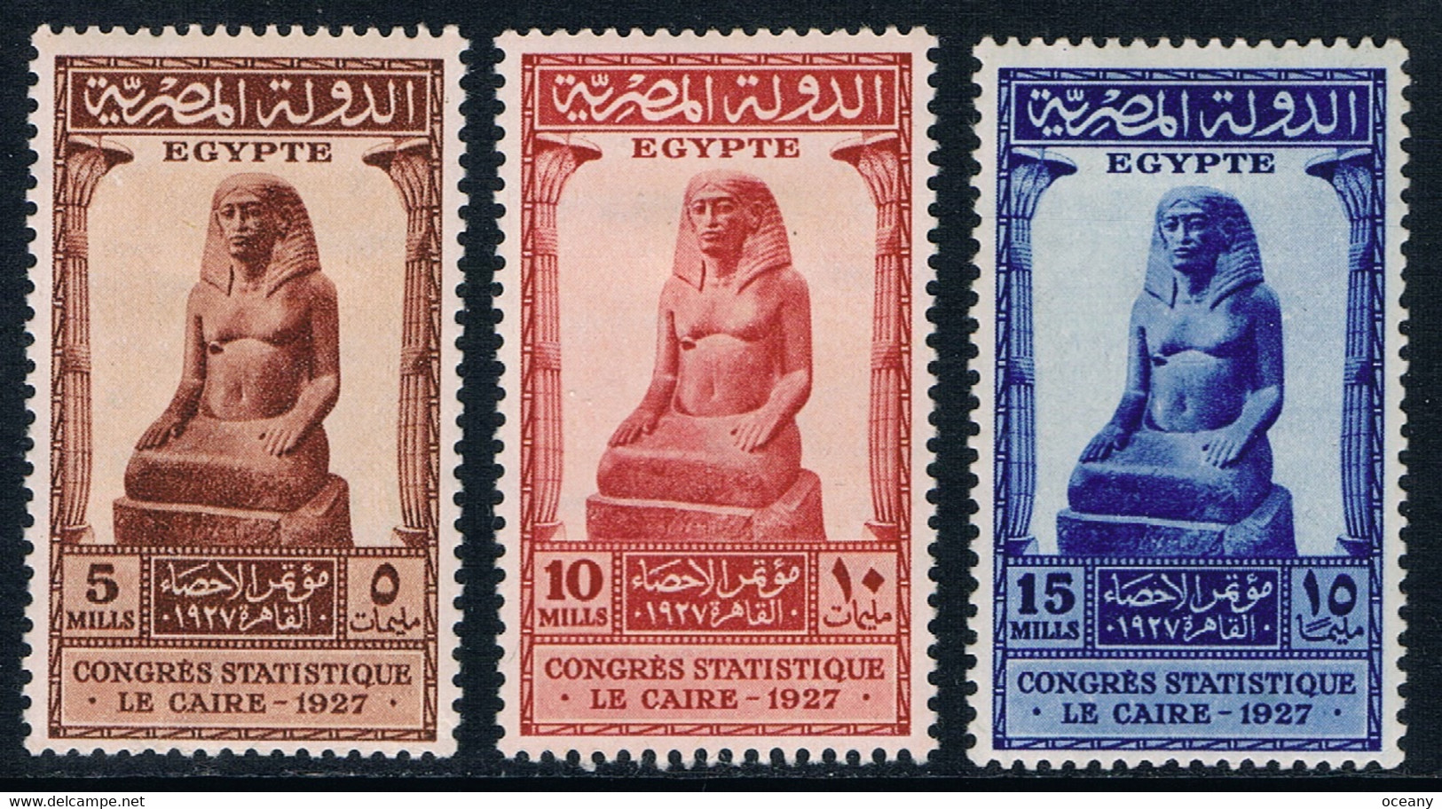 Egypte - Congrès De Statistique Au Caïre 131/133 (année 1927) * - Altri & Non Classificati