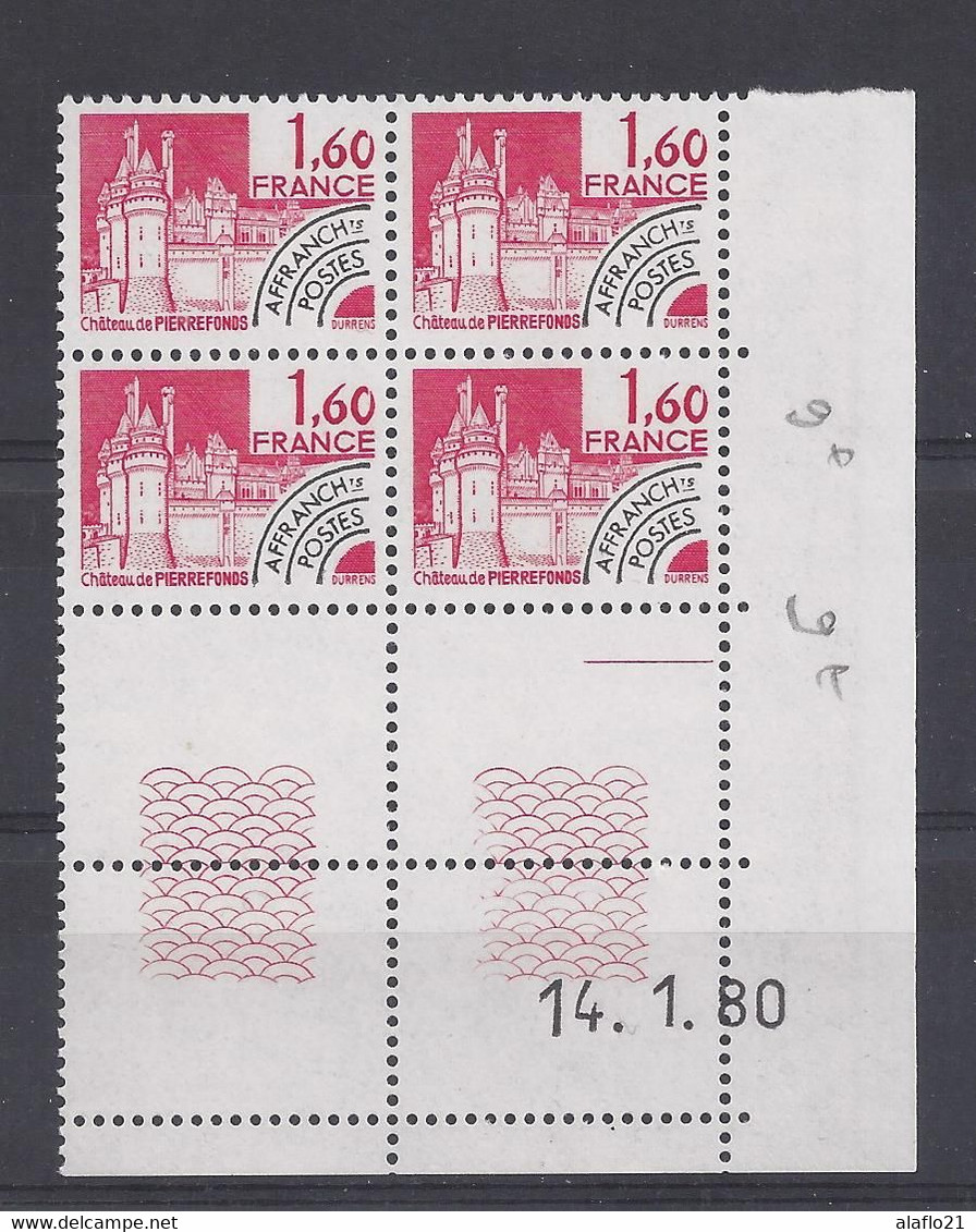 PREOBLITERE N° 168 - PIERREFONDS - Bloc De 4 COIN DATE - NEUF** - 14/1/80 - Precancels