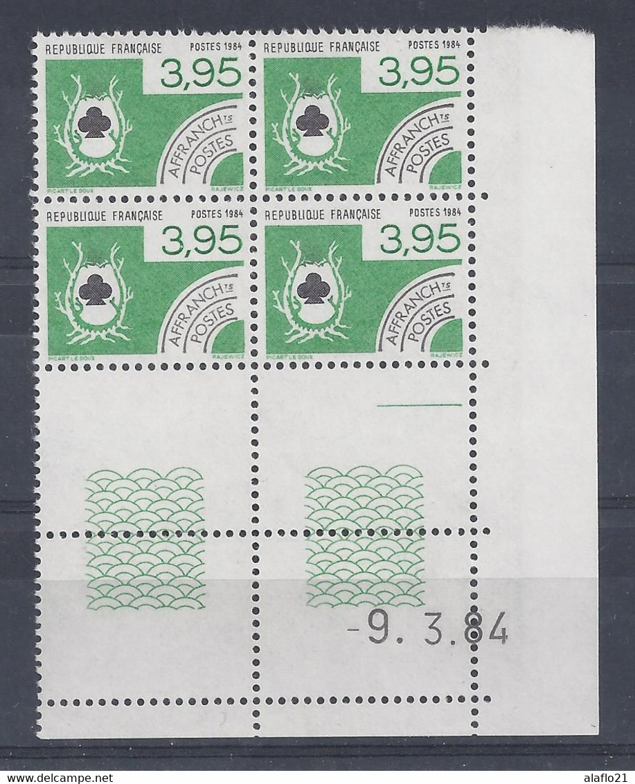 PREOBLITERE N° 185 - TREFLE - Bloc De 4 COIN DATE - NEUF** - 9/3/84 - Precancels