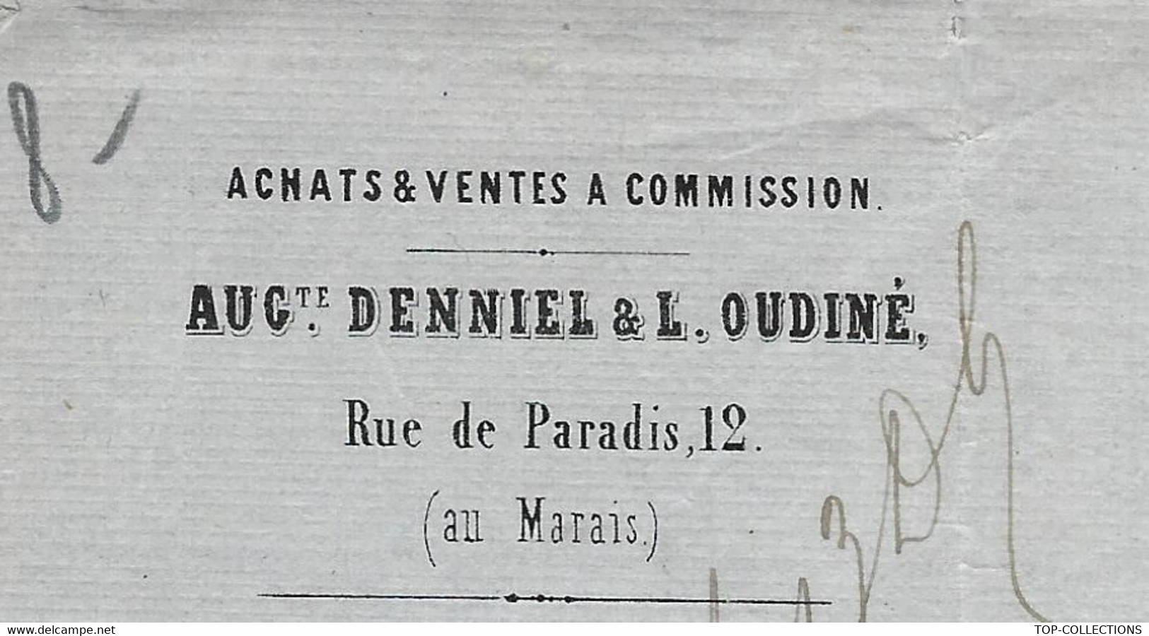 1858 2 TIMBRES EMPIRE Non Dentelés Oblitéré Paris Pour Romorantin - 1849-1876: Klassik