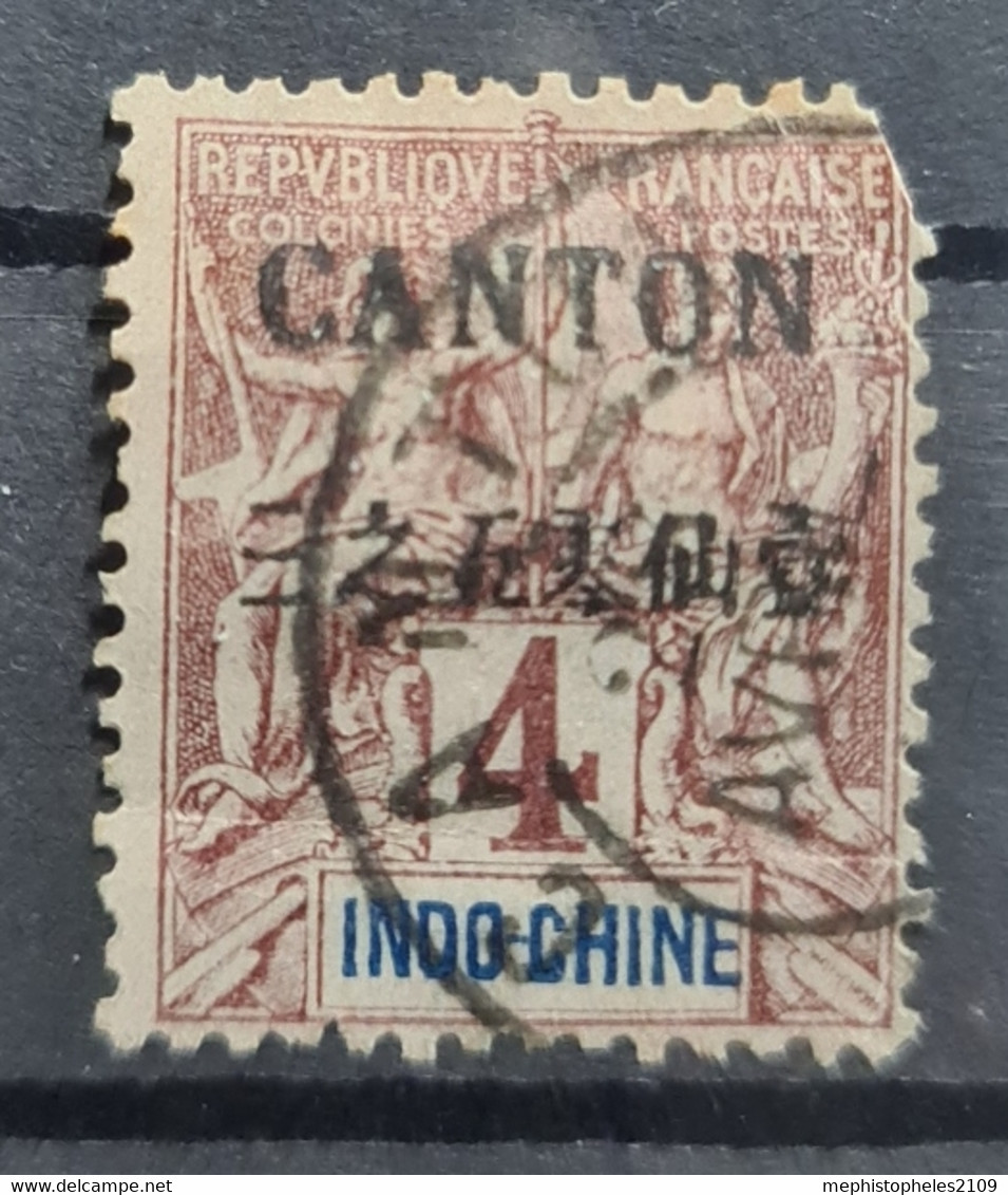 CANTON 1903/04 - Canceled - YT 19 - Defect On Upper Right Corner! - Usados