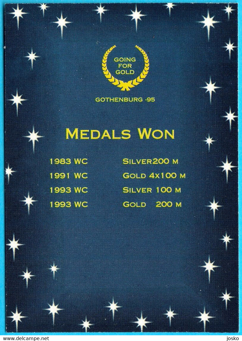 MERLENE OTTEY - JAMAICA (100 M) - 1995 WORLD CHAMPIONSHIPS IN ATHLETICS Old Trading Card * Athletisme Athletik Atletica - Trading Cards