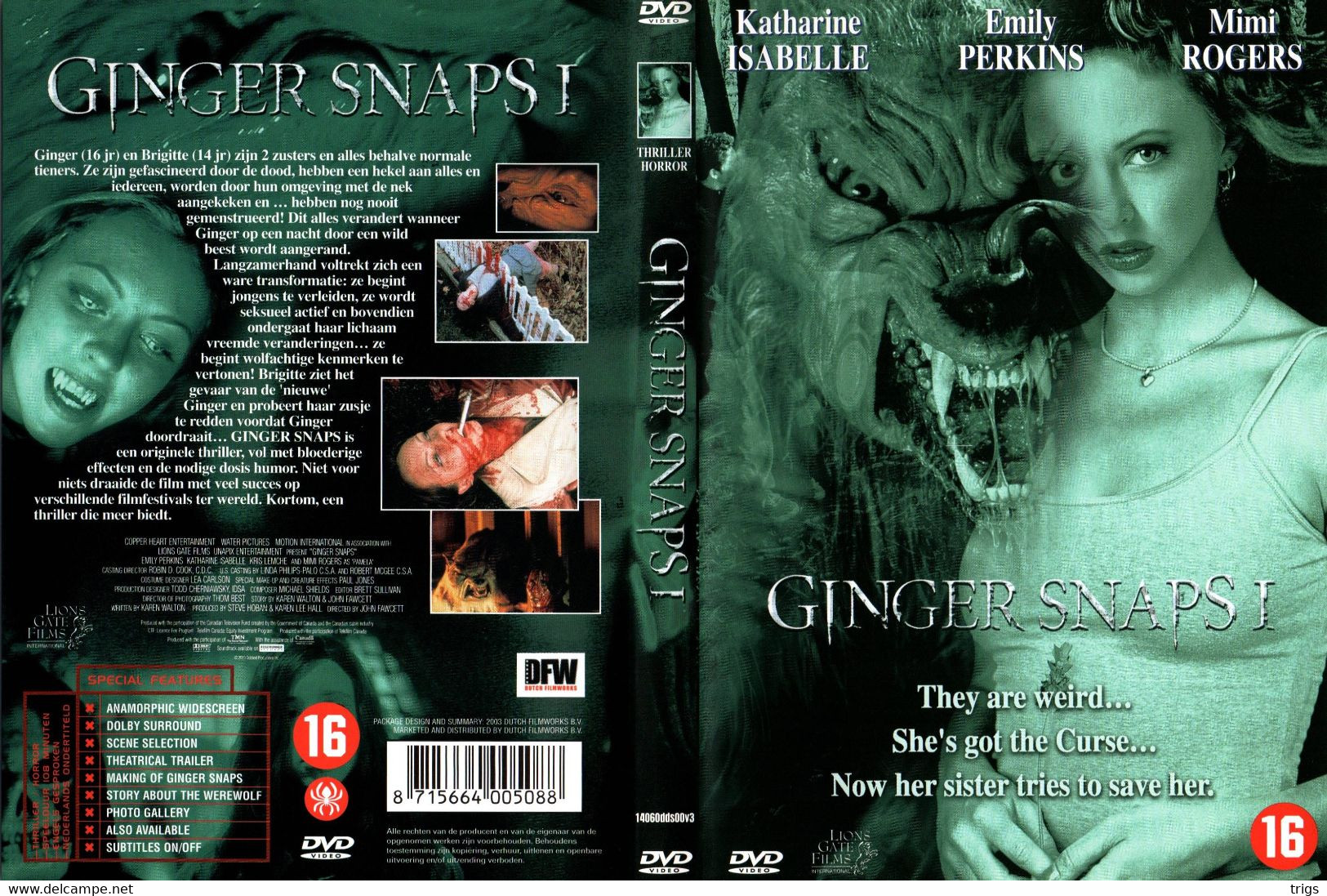 DVD - Ginger Snaps I - Horreur