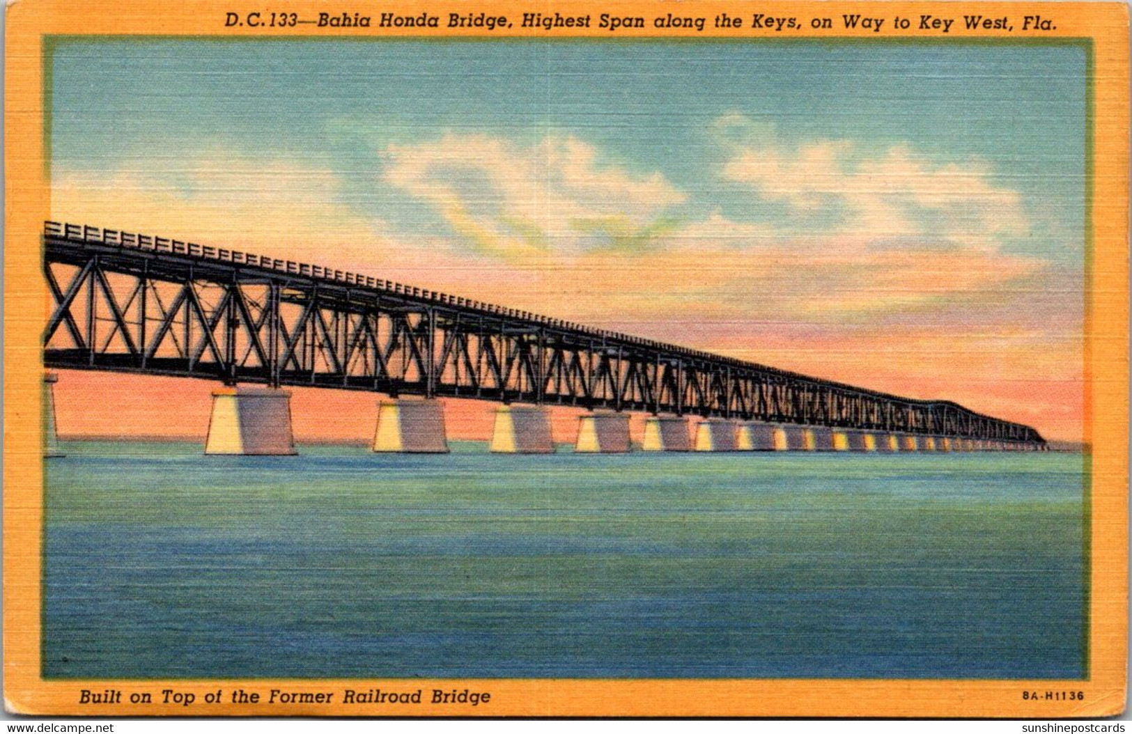 Florida Keys The Bahia Honda Bridge Curteich - Key West & The Keys