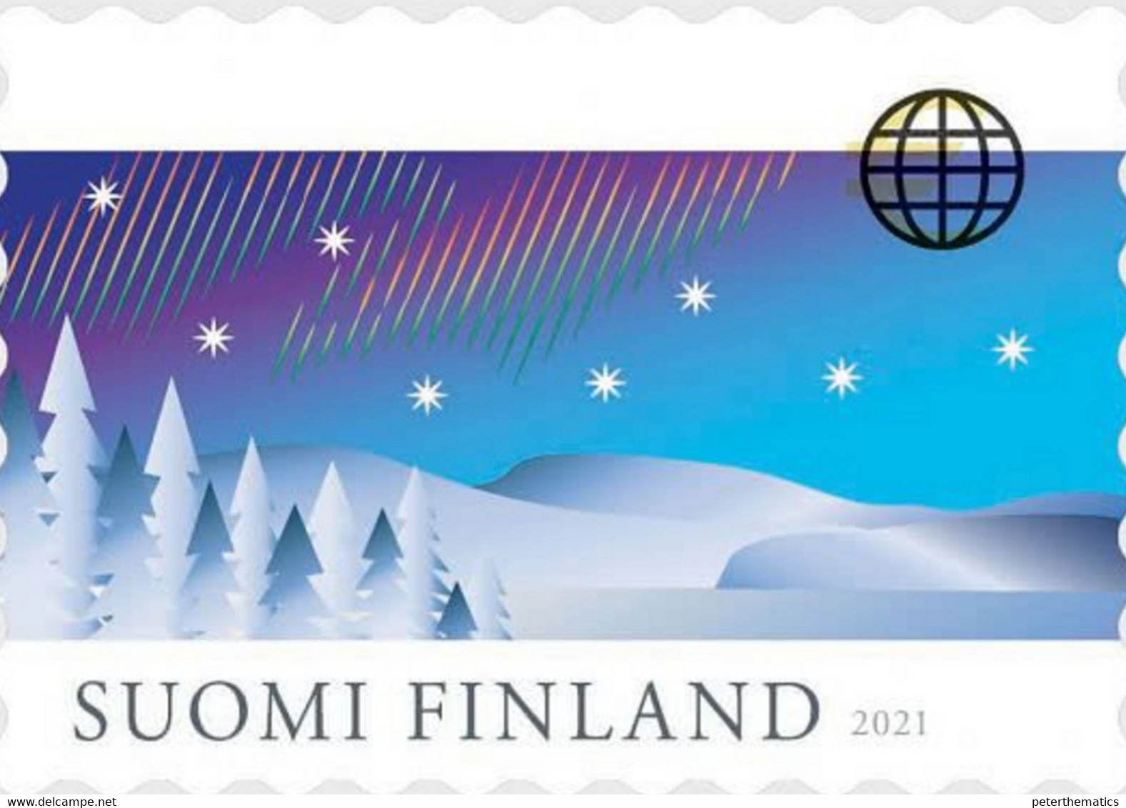 FINLAND, 2021, MNH, NORTHERN LIGHTS, AURORA BOREALIS, 1v - Sin Clasificación