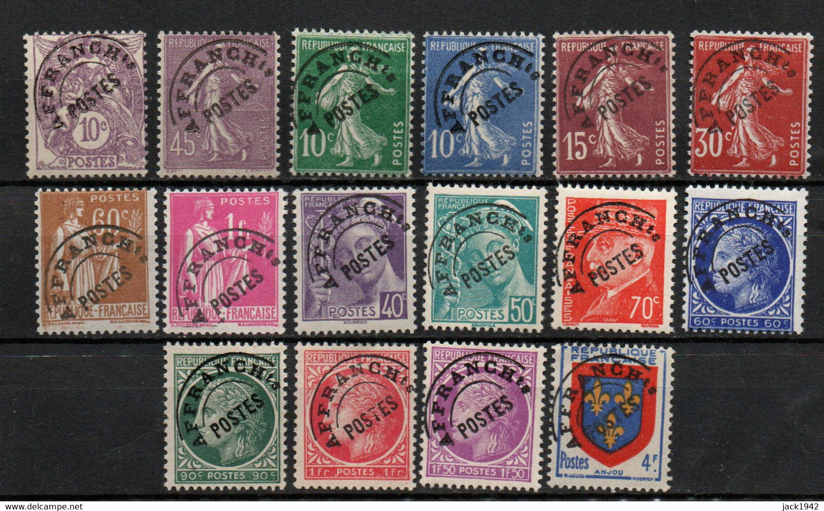 Lot De 16 Préoblitérés Neufs ** - Petites Valeurs Aux Types Blanc, Semeuse, Paix, Mercure, Pétain Et Cérès De Mazelin - 1893-1947