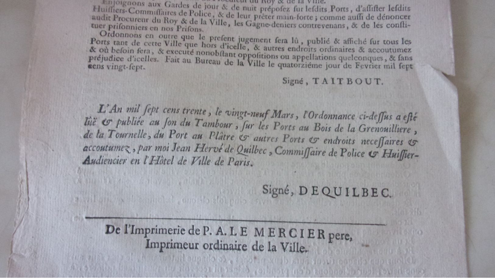 1727 FLOTTAGE DU BOIS CLAMECY NIEVRE YONNE LUCY COLANGE ARCY CURE BEFFY REGNY VERMANTON CRAVANT... DE PAR LES PREVOST