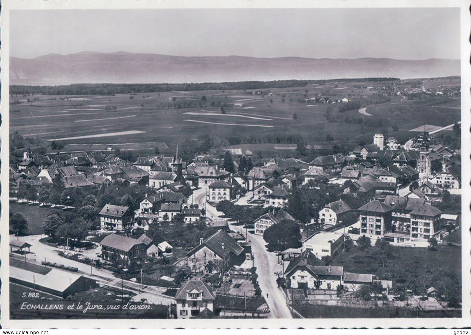 Echallens Vu D'avion VD, Chemin De Fer LEB Et Gare (882) 10x15 - Échallens