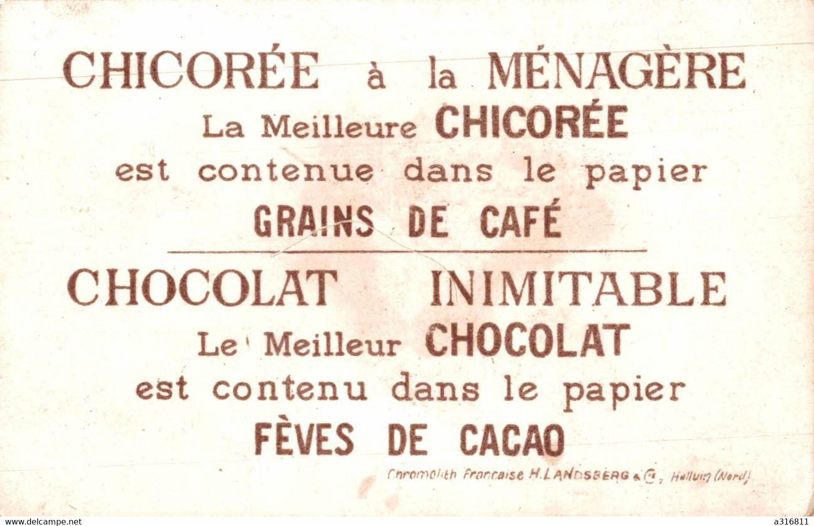 Chromo Chocolat Duroyon Ramette Cambrai - Duroyon & Ramette