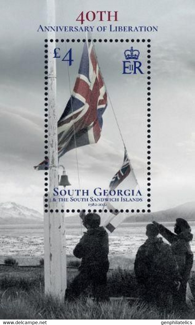 SOUTH GEORGIA & SSI 2022 HISTORY 40th Anniv. Of The LIBERATION - Fine S/S MNH - South Georgia