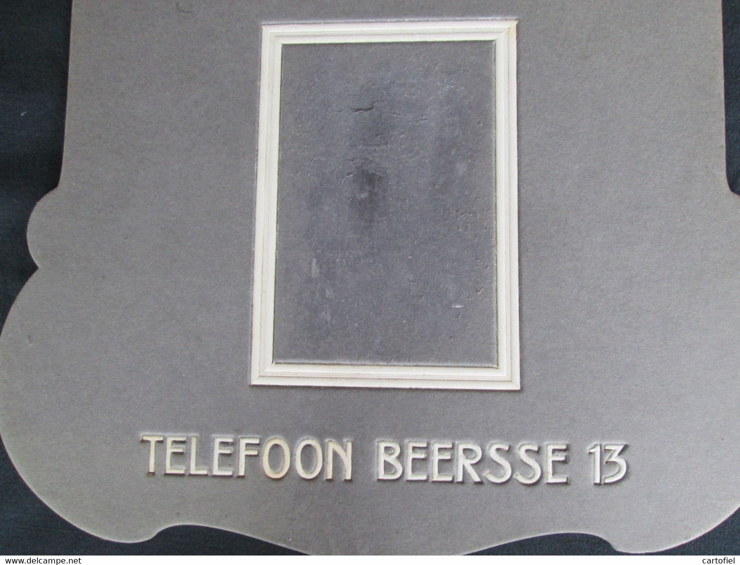 BEERSSE-BEERSE-TURNHOUT-RECLAMEBORDJE-KARTON-JOS DANEELS-DIERCKX-DRUKKER-HANDELAAR-AFMETINGEN+- 23 -34 CM-ZIE 3 FOTOS - Beerse