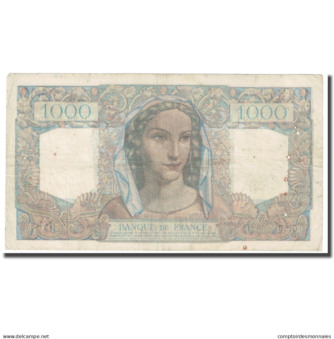 France, 1000 Francs, Minerve Et Hercule, 1945, 1945-07-12, TTB, Fayette:41.6 - 1 000 F 1945-1950 ''Minerve Et Hercule''