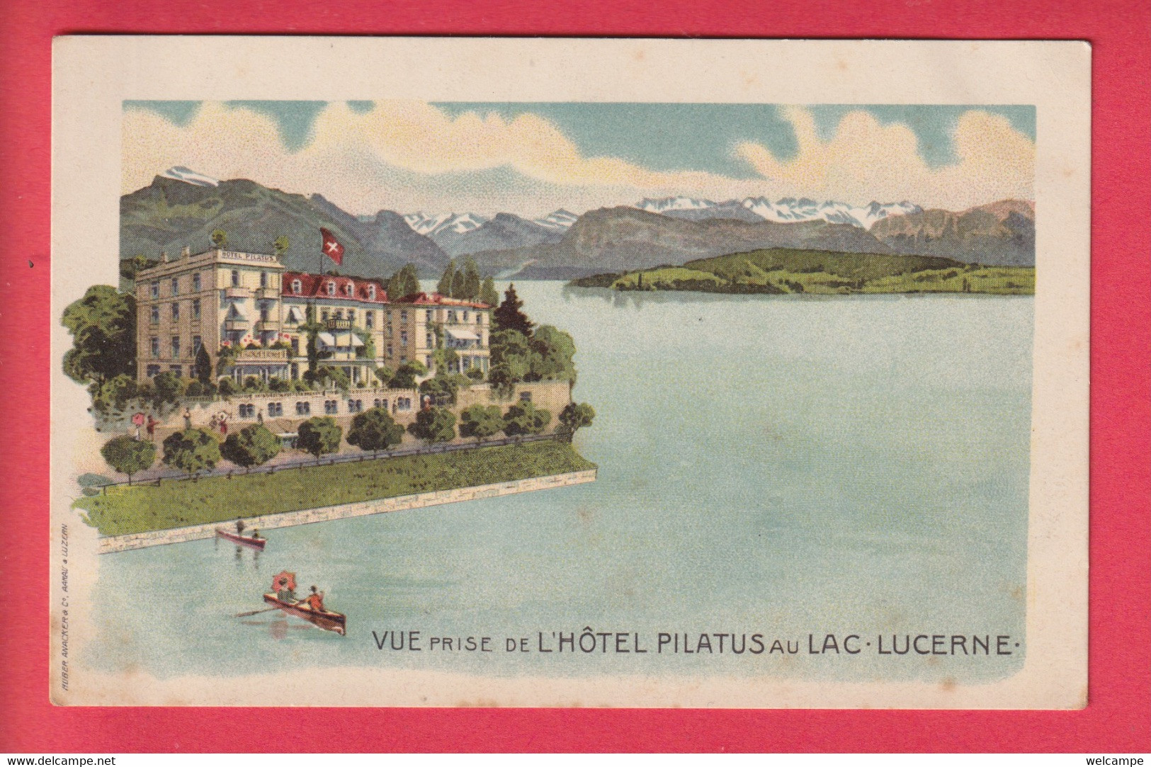 OUDE POSTKAART - ZWITSERLAND -     LUZERN - HOTEL PILATUS - Lucerne