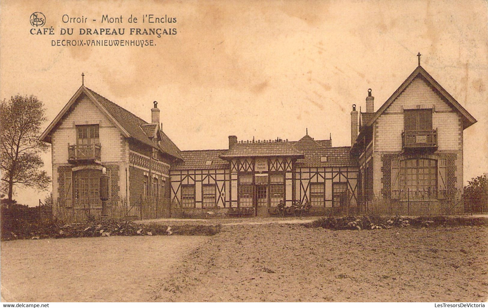 CPA Orroir - Mont De L'enclus - Café Du Drapeau Français - Decroix Vanieuwenhuyse - Kluisbergen