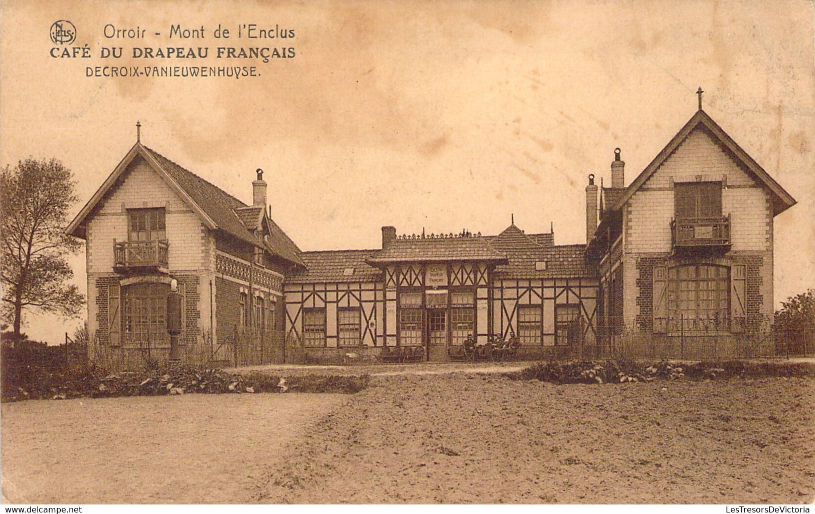 CPA Orroir - Mont De L'enclus - Café Du Drapeau Français - Decroix Vanieuwenhuyse - Mont-de-l'Enclus