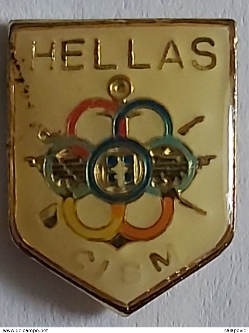 HELLAS CISM INTERNATIONAL MILITARY SPORTS COUNCIL Greece Military Sports Organization PIN A6/6 - Militaria