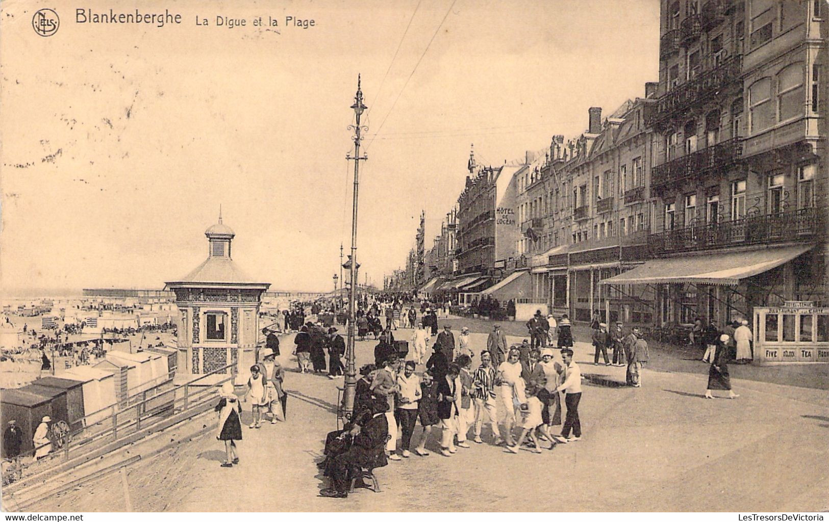 CPA Blankenberghe - La Digue Et La Plage - Animé - Oblitéré En 1924 à Blankenberghe - Blankenberge