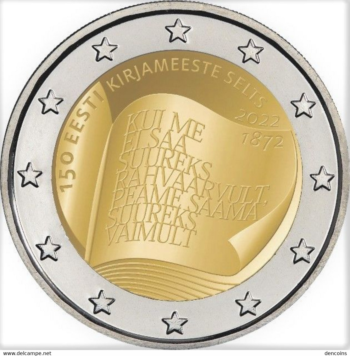 2 Euro ESTONIA 2022 LITERATURA - EESTI - NUEVA - SIN CIRCULAR - NEW 2€ - Estonia