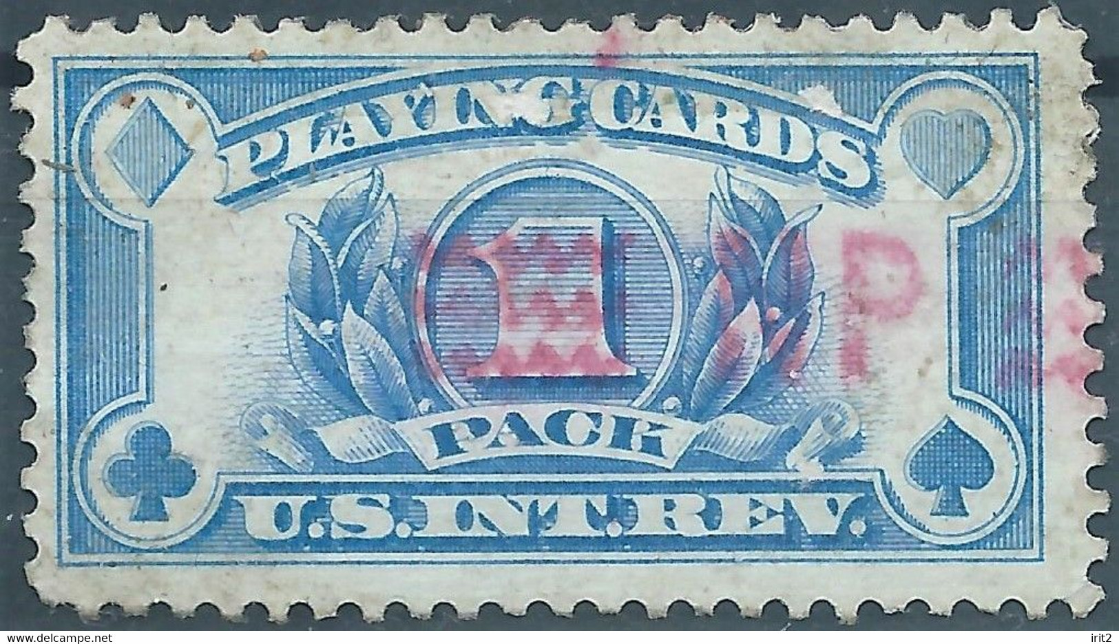 Stati Uniti D'america,United States,U.S.A,Inter.Revenue Stamps PLAYING CARDS,1pack,Used - Revenues