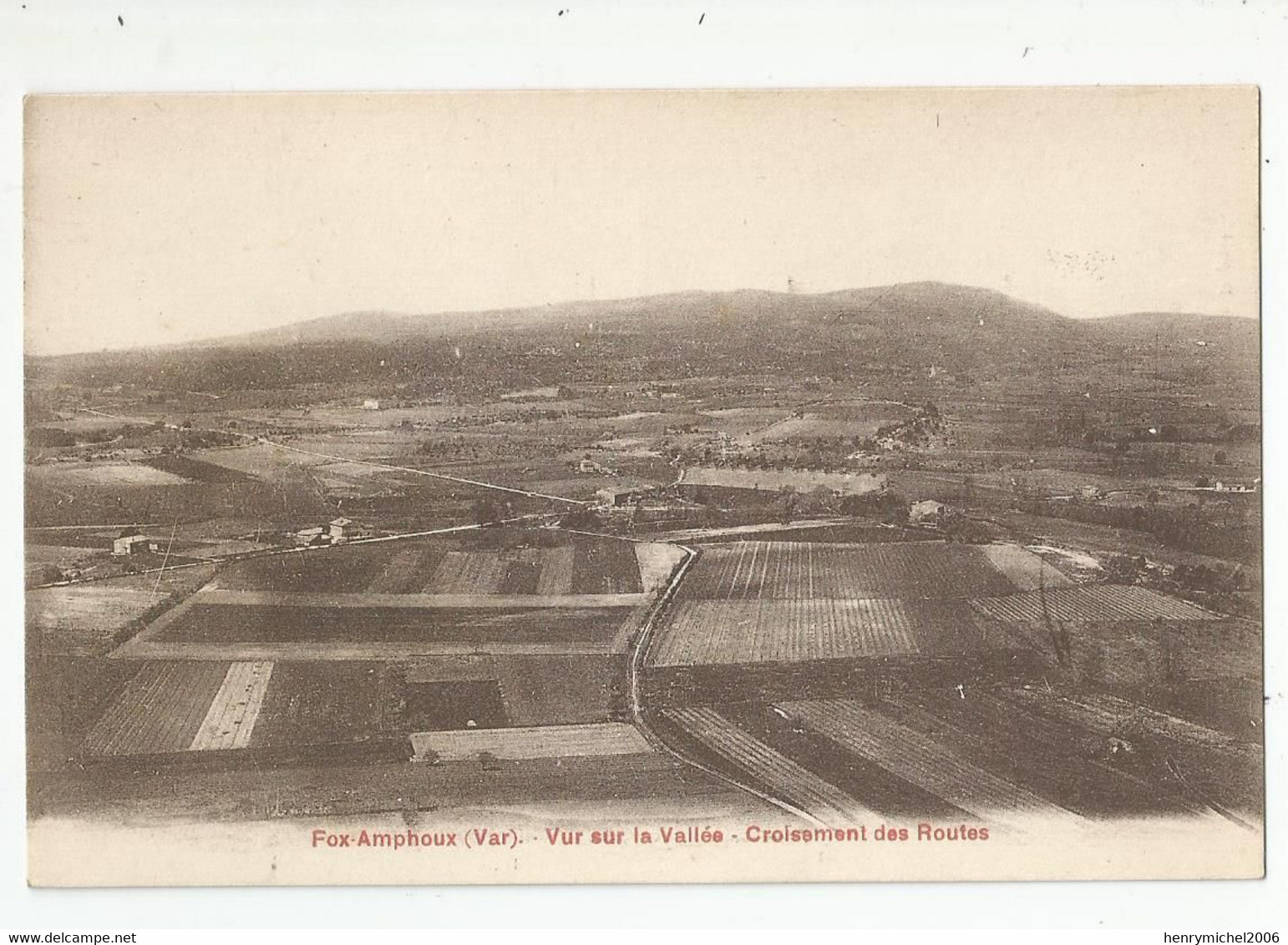 83 Var Fox Amphoux Vue Sur La Vallée Croisement Des Routes Vignes , Vignobles - Sonstige & Ohne Zuordnung