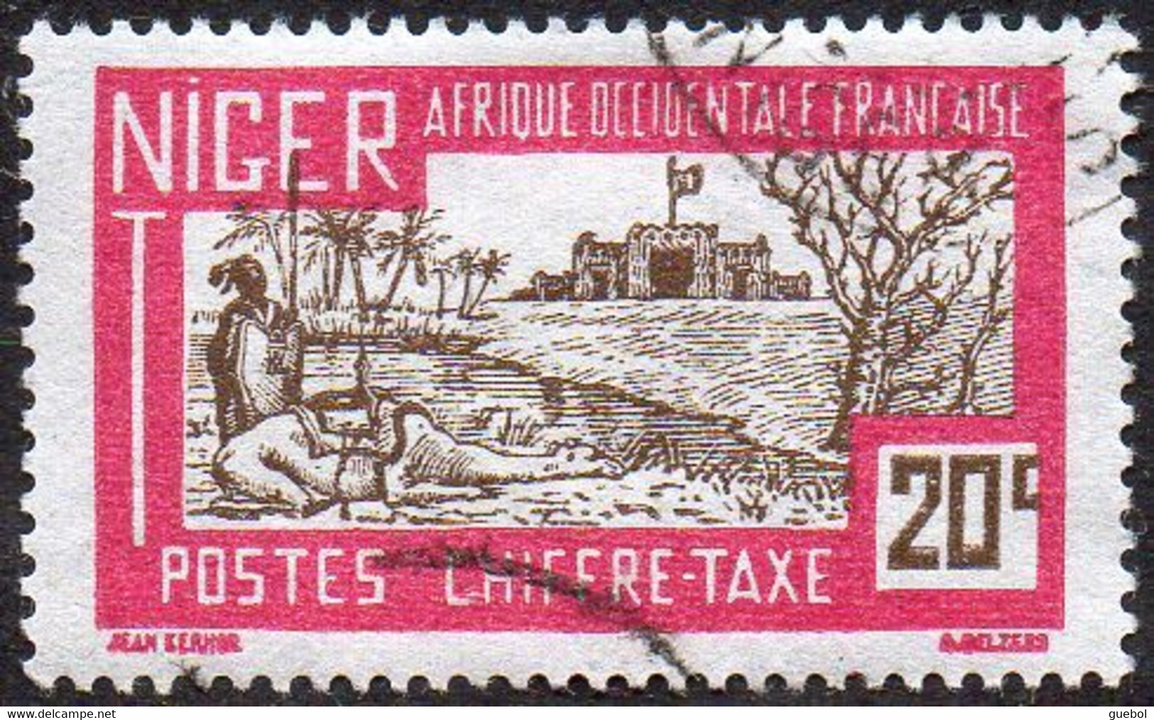 Niger Obl. N° Taxe 14 - Chameau Baraqué - Usados