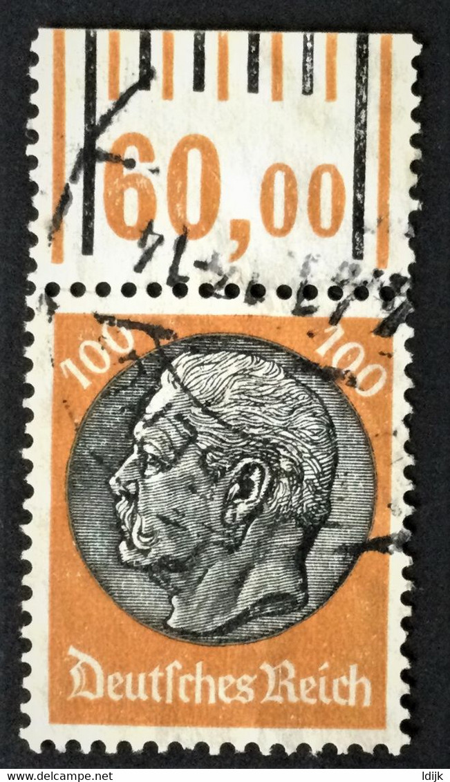 1933 Paul Von Hindenburg 100 Pf. Mi. 528X W OR 1.5.1/1.4.1 - Used Stamps