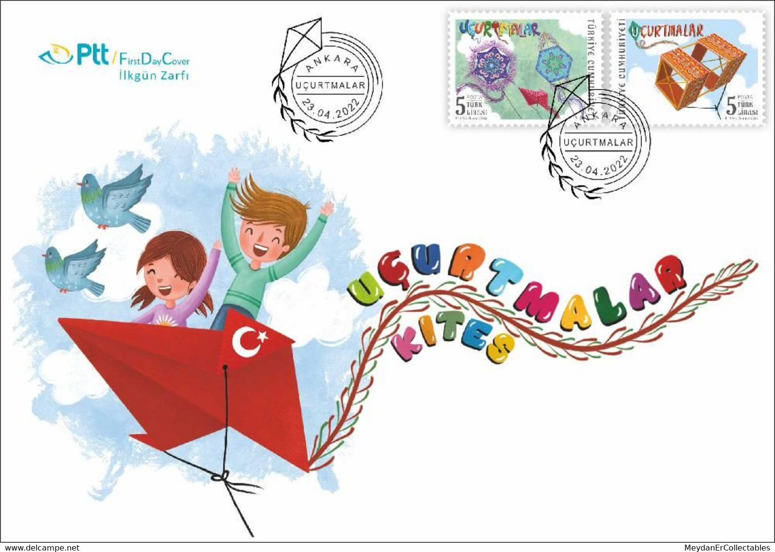 TURKEY / 2022 - (FDC) Kites, MNH - Covers & Documents