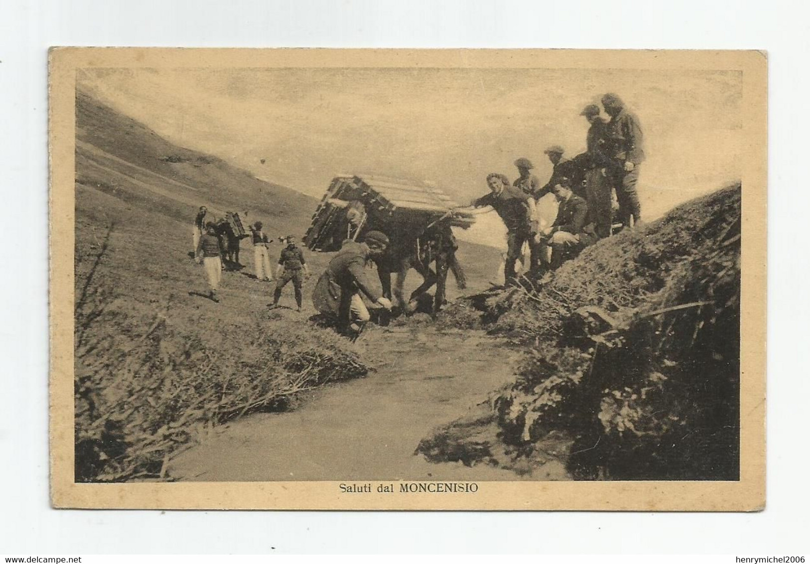 Italie - Italia - Italy - Piemonte Chasseurs Alpins Transport Par Ane Saluti Dal Moncenisio Alpini - Sonstige & Ohne Zuordnung