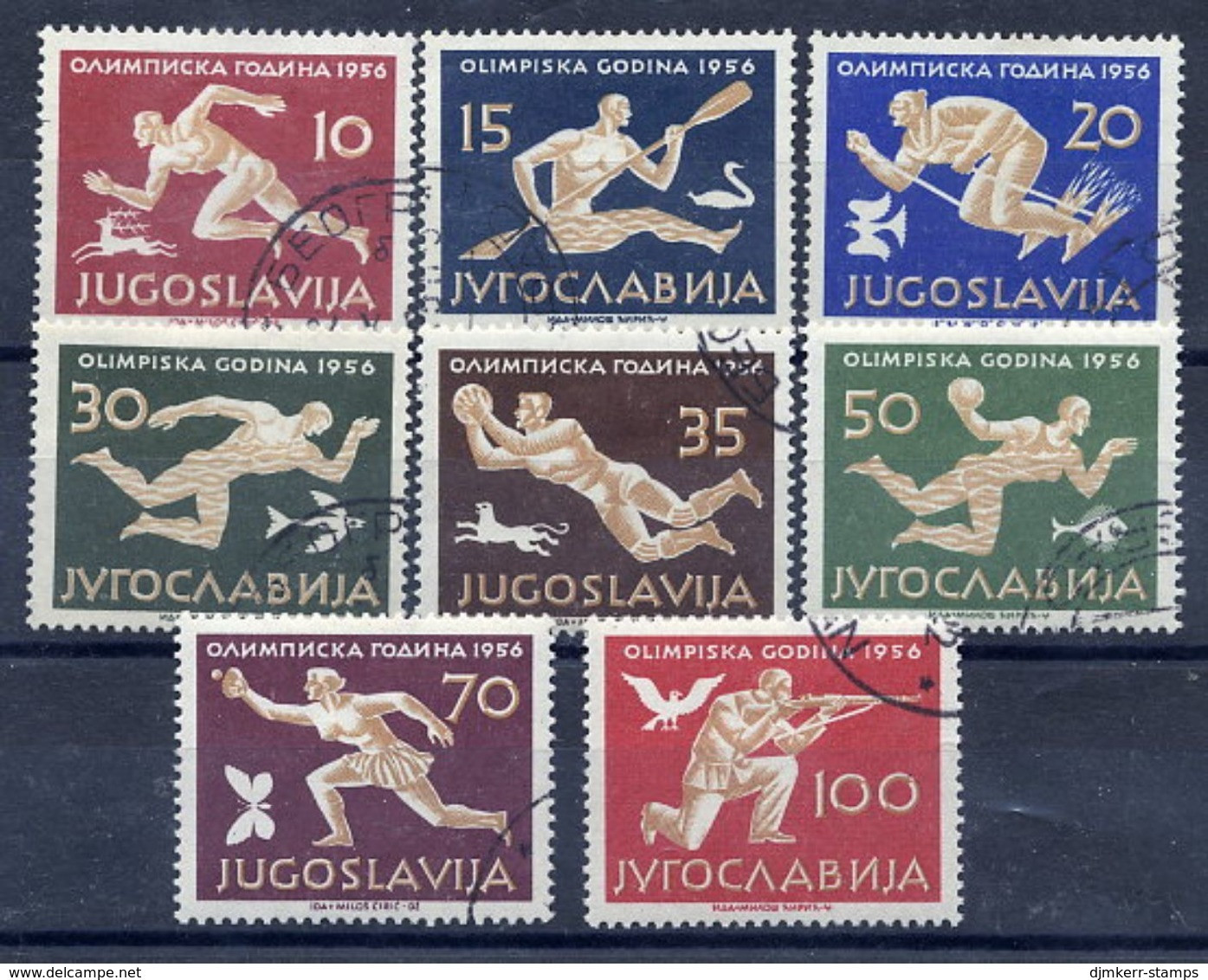 YUGOSLAVIA 1956 Olympic Games, Used.  Michel 804-11 - Oblitérés