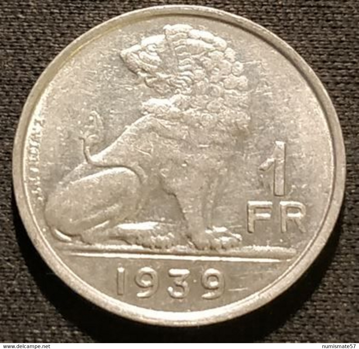 BELGIQUE - BELGIUM - 1 FRANC 1939 - Léopold III - ( Belgie - Belgique ) - KM 120 - 1 Franc